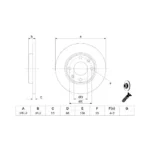 Kit Disque de frein Av Peugeot 206-206+-306-Citroen Xsara – Image 2